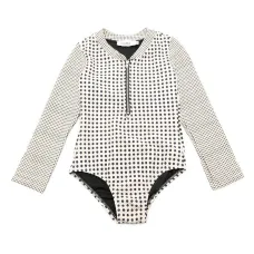 Купальник с длинными рукавами и принтом