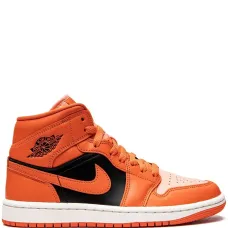 Кроссовки Air Jordan 1 Mid SE Orange/Black