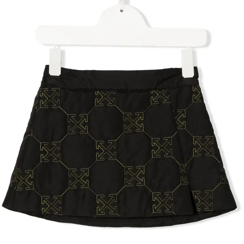 Расклешенная юбка с вышитым логотипом