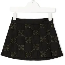 Расклешенная юбка с вышитым логотипом Расклешенная юбка с вышитым логотипом