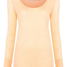 Топ с U-образным вырезом и длинными рукавами