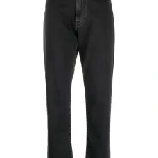 Прямые джинсы с завышенной талией