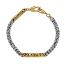 Цепочный браслет в двух тонах
