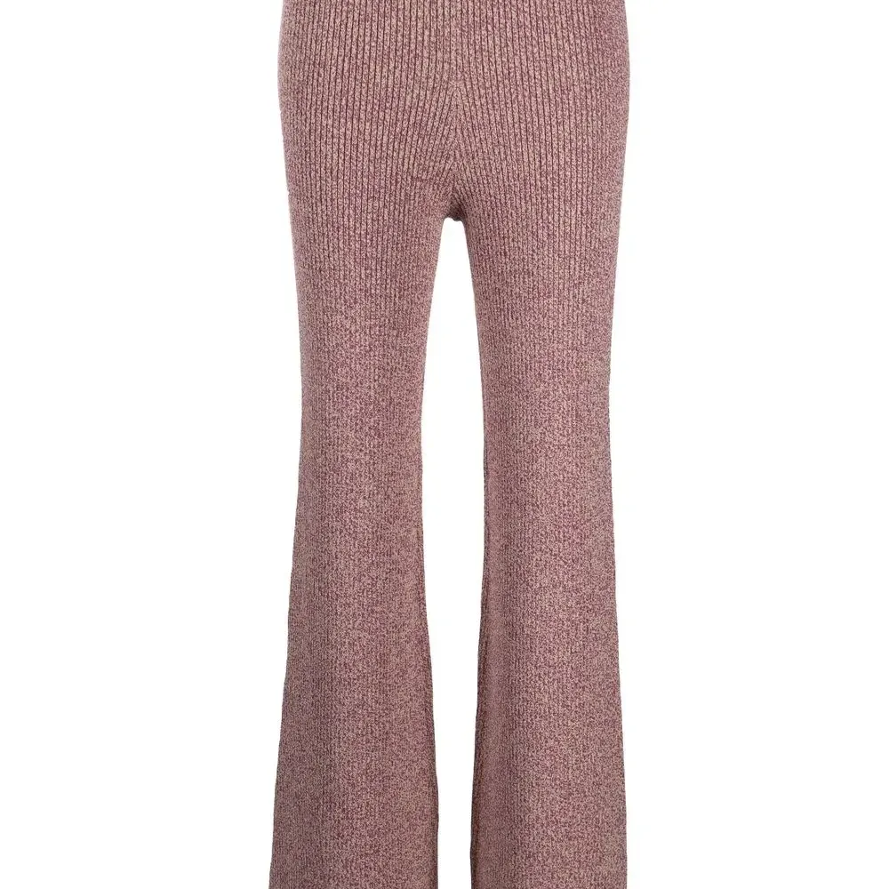 Расклешенные меланжевые брюки