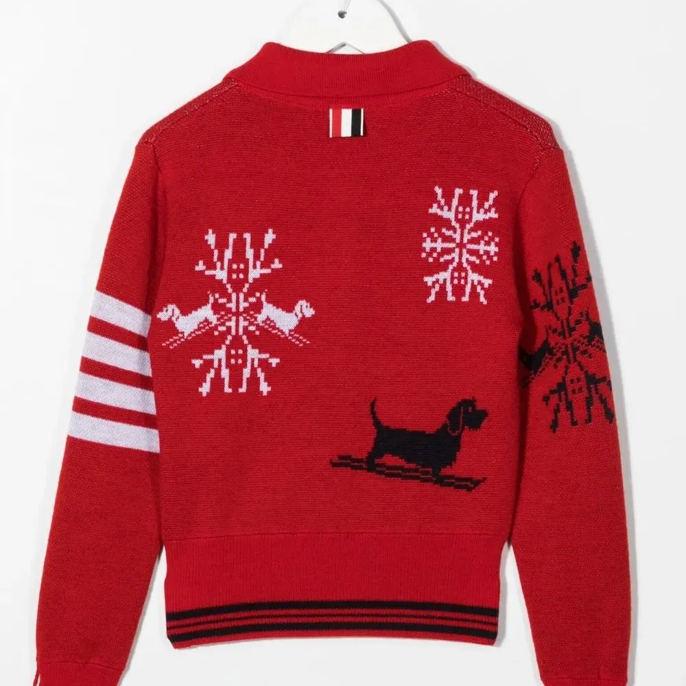 Пуловер с воротником поло