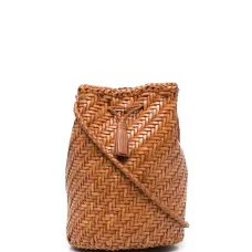 Плетеная сумка-ведро Pompom Double Jump