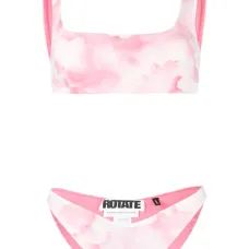 Бикини с принтом тай-дай и логотипом