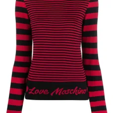 Полосатый джемпер с вышитым логотипом