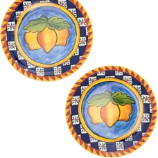 Набор из двух десертных тарелок с принтом Carretto Набор из двух десертных тарелок с принтом Carretto