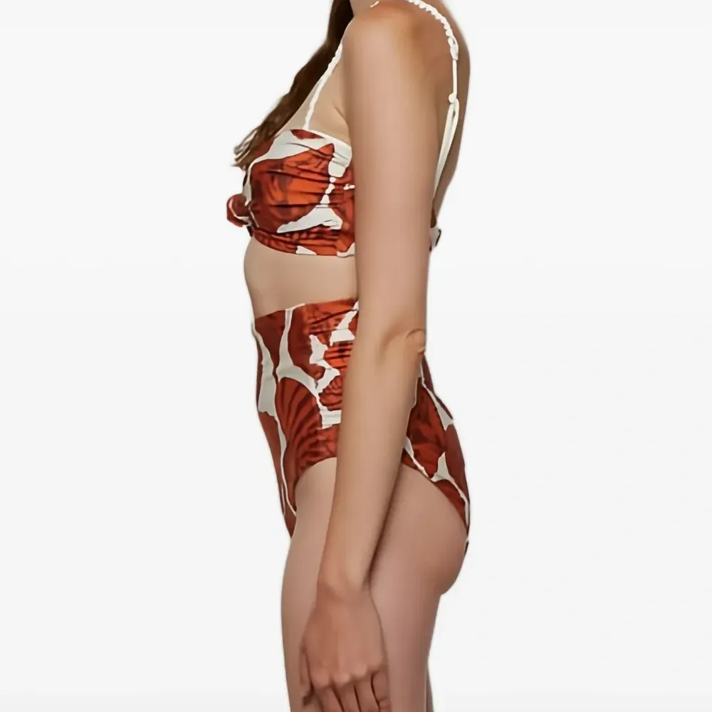 Бикини-топ с принтом ракушек устрицы