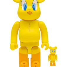 Набор фигурок Be@rbrick Tweety 100% + 400% из коллаборации с Warner Bros Набор фигурок Be@rbrick Tweety 100% + 400% из коллаборации с Warner Bros