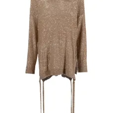 Джемпер с пайетками и завязками сбоку Джемпер с пайетками и завязками сбоку