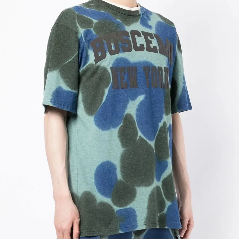 Футболка с принтом тай-дай и логотипом