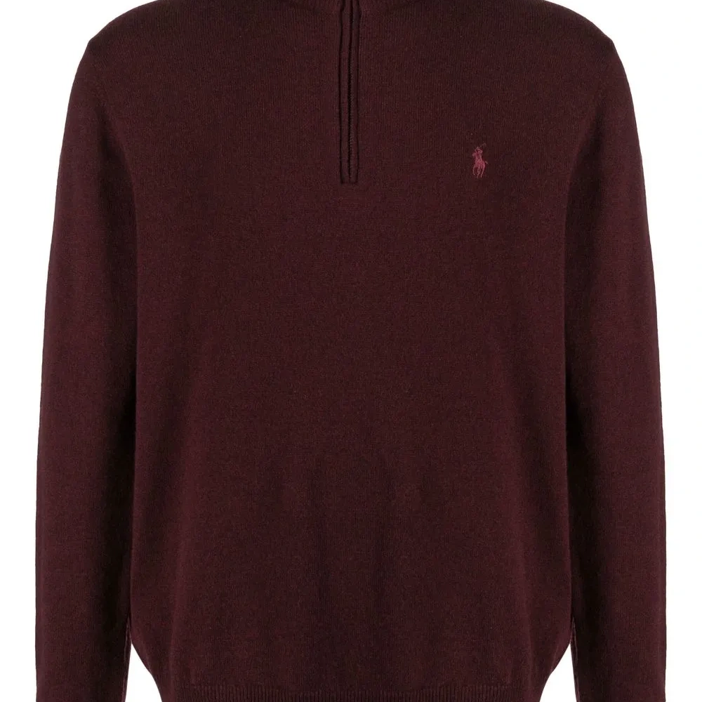 Джемпер с высоким воротником и вышитым логотипом