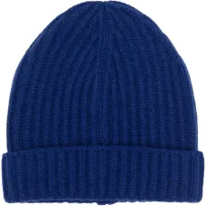 Кашемировая шапка бини в рубчик