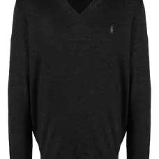 Толстовка с V-образным вырезом и вышитым логотипом