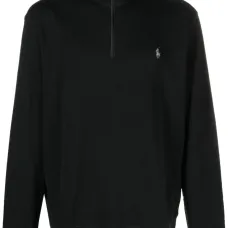 Пуловер на молнии с нашивкой-логотипом