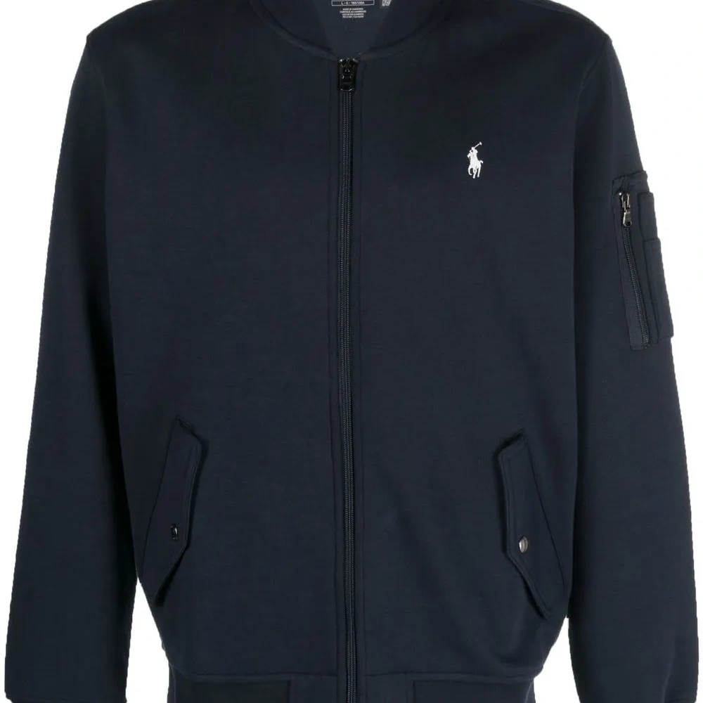 Пуловер на молнии с длинными рукавами