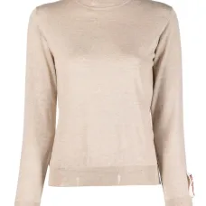 Джемпер с высоким воротником из необработанной шерсти