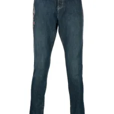 Джинсы скинни с вышивкой