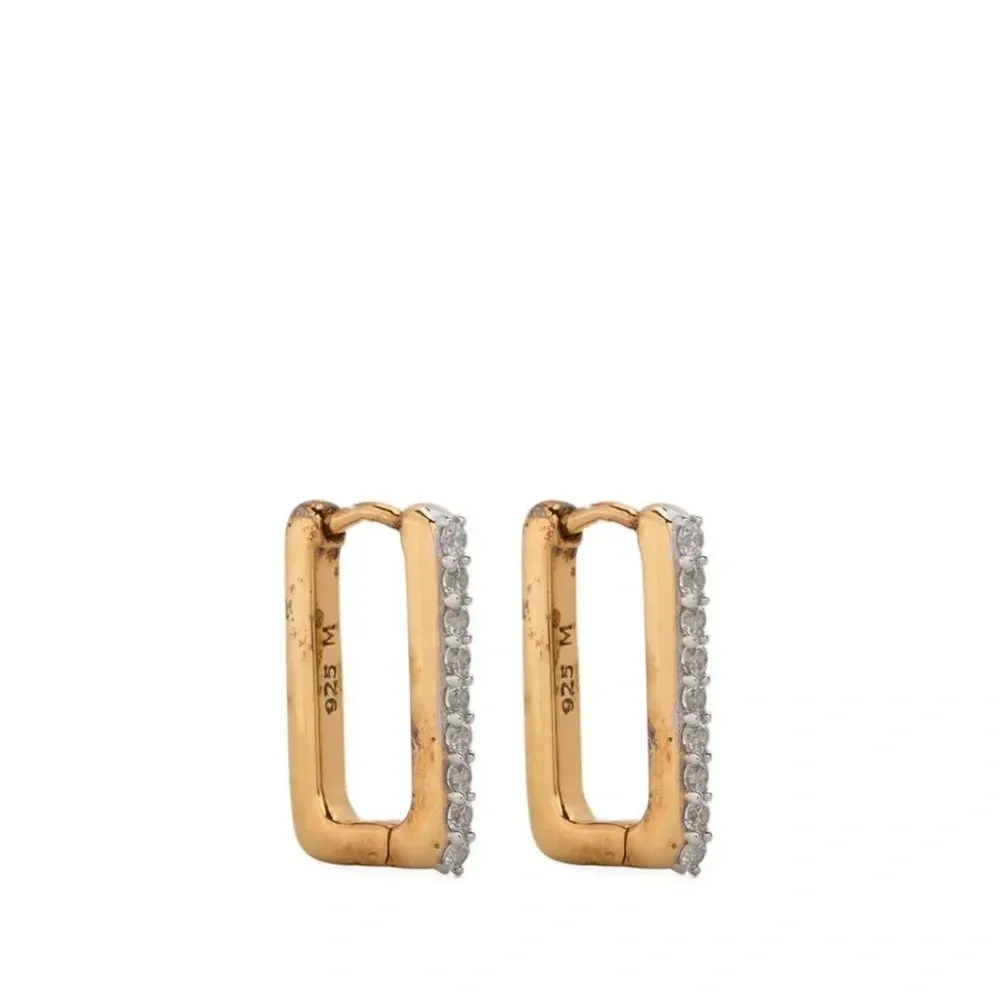 Серьги-хагги с кристаллами