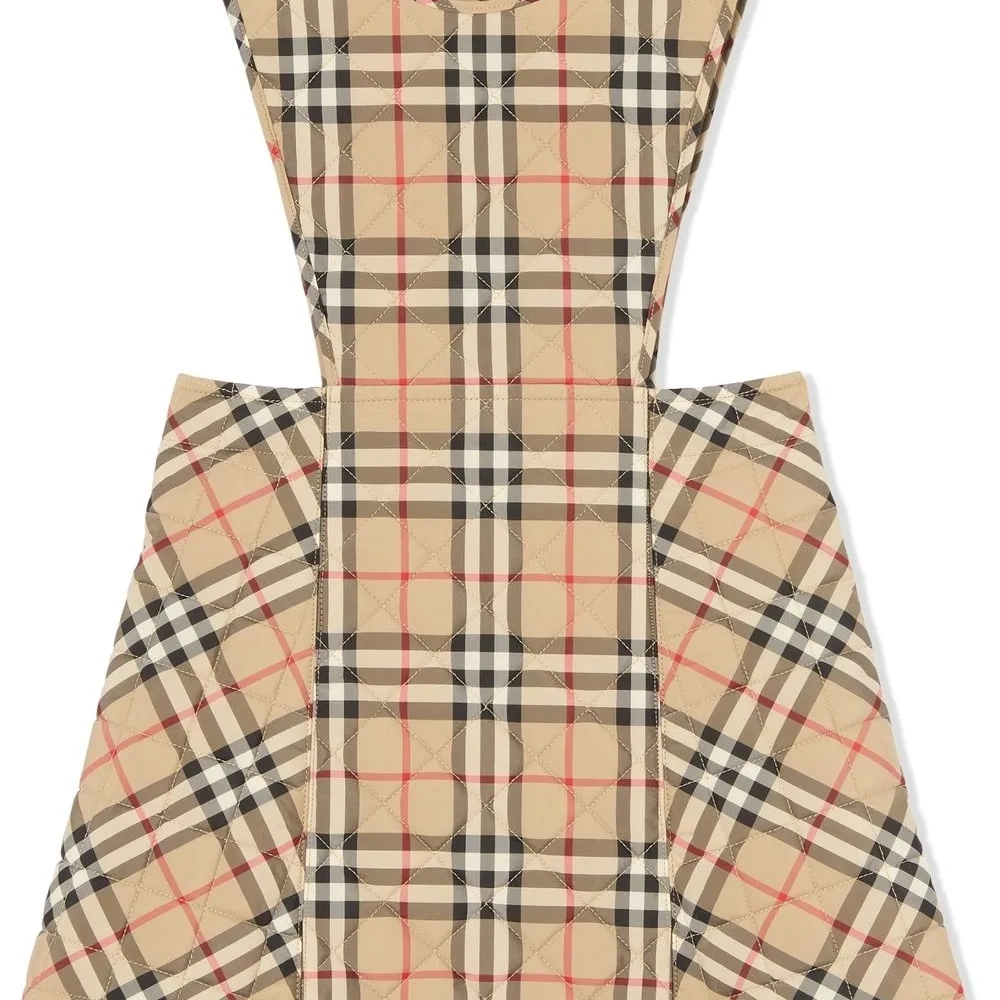 Стеганый сарафан в клетку