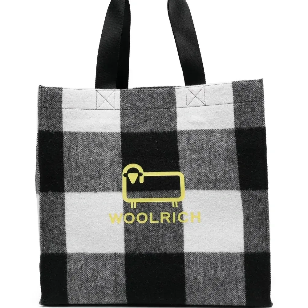 Клетчатая сумка-тоут с логотипом