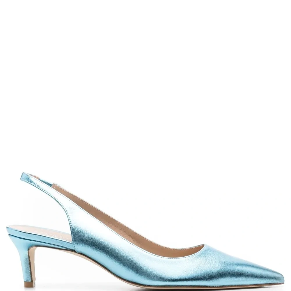 Туфли с эффектом металлик