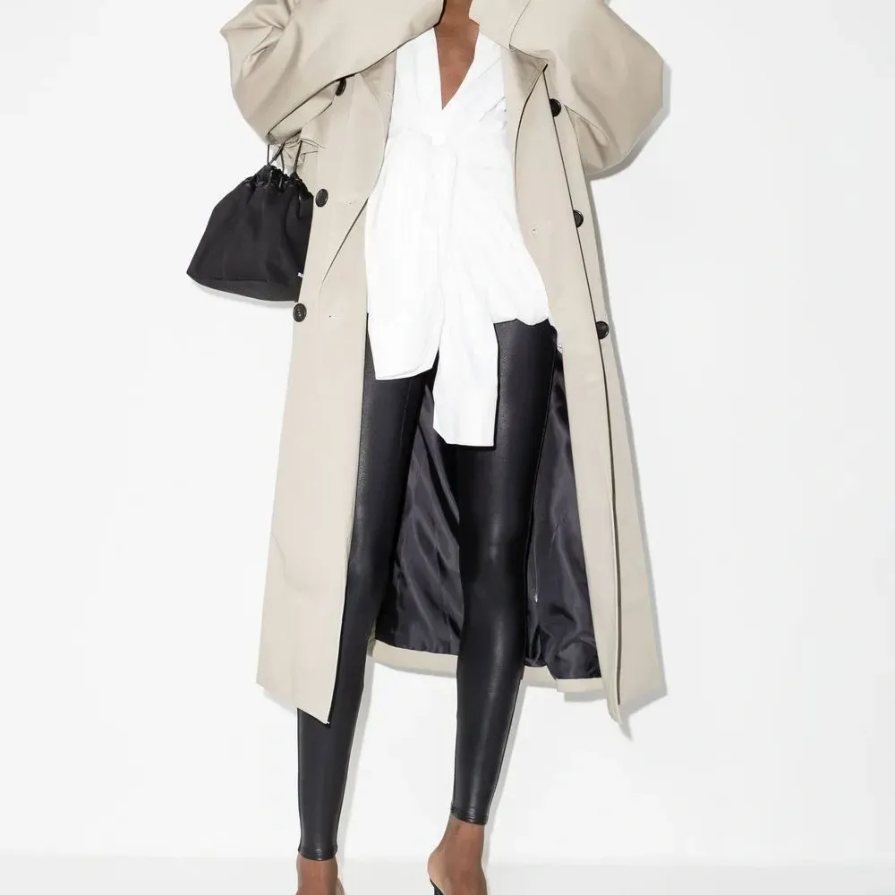 Легинсы из искусственной кожи