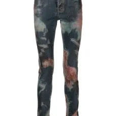 Узкие джинсы с узором