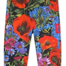 Спортивные брюки с цветочным принтом