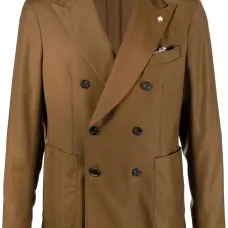 Двубортный шерстяной пиджак