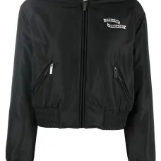 Бомбер с нашивкой-логотипом