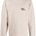 Джемпер фактурной вязки с вышитым логотипом