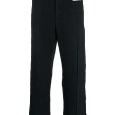 Брюки фактурной вязки с вышитым логотипом