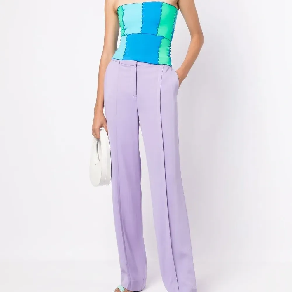 Топ-бандо в стиле колор-блок