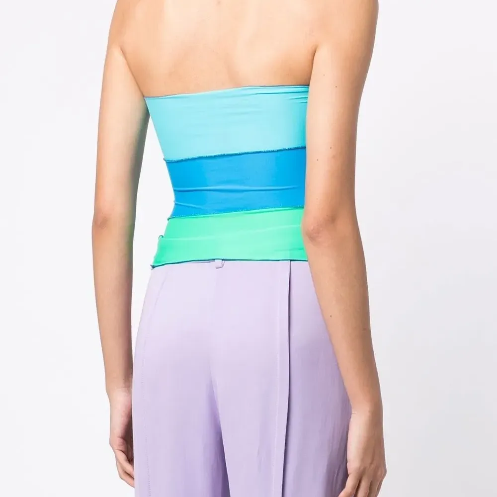 Топ-бандо в стиле колор-блок