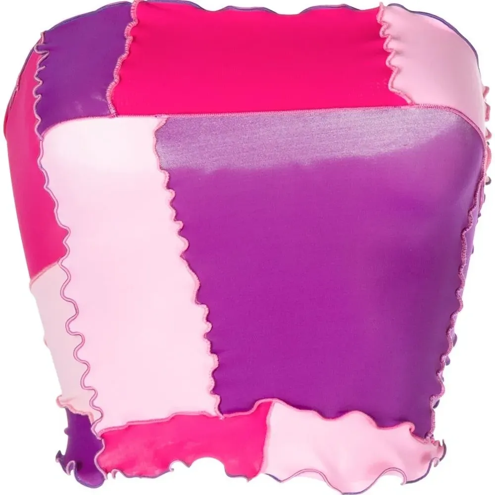 Топ-бандо в стиле колор-блок