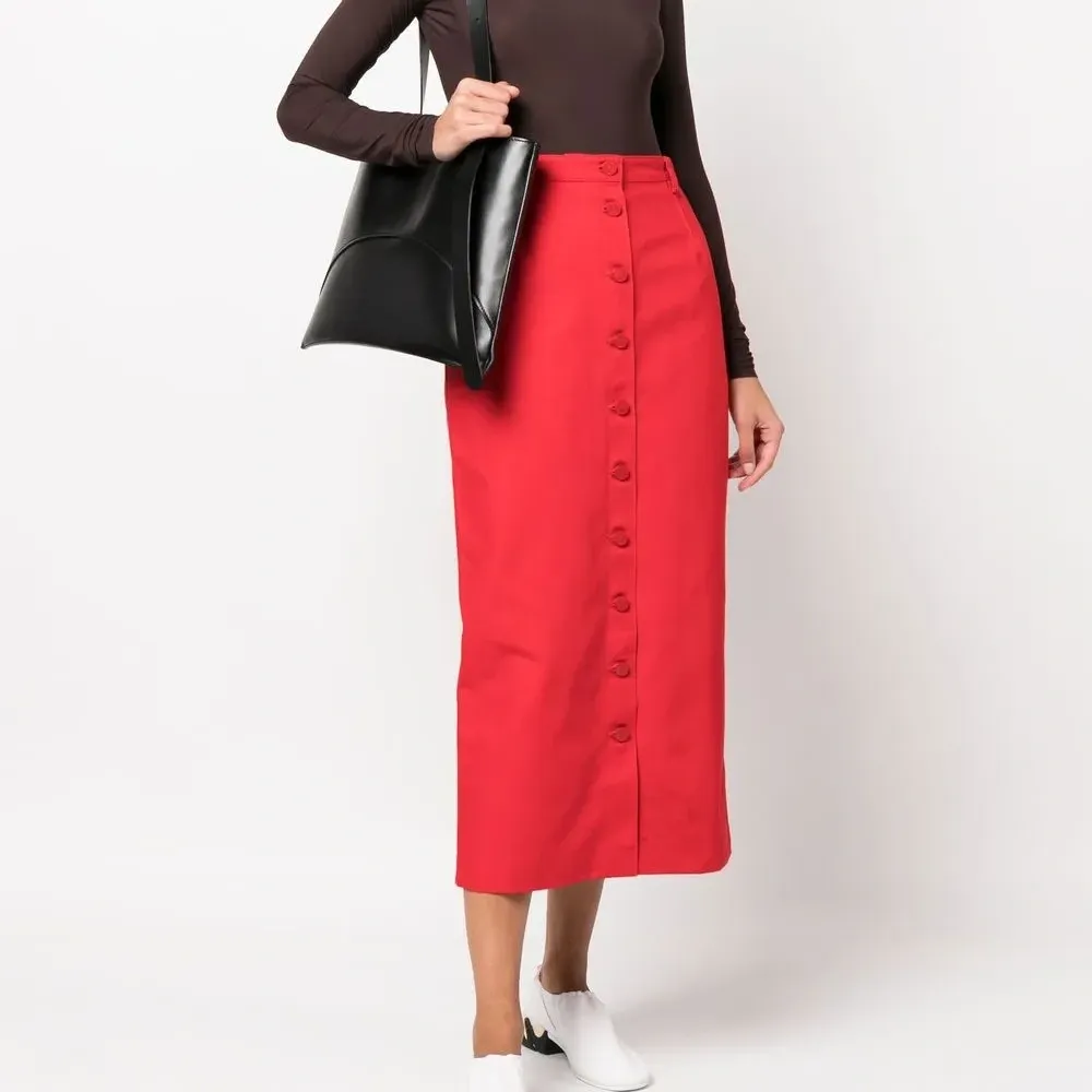 джинсовая юбка миди