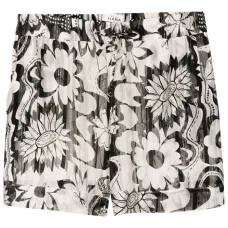 Шорты с завышенной талией и цветочным принтом Шорты с завышенной талией и цветочным принтом