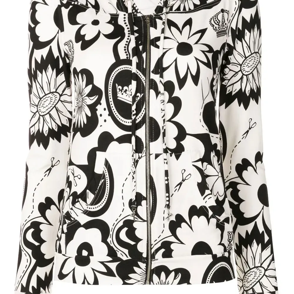 Куртка на молнии с цветочным принтом