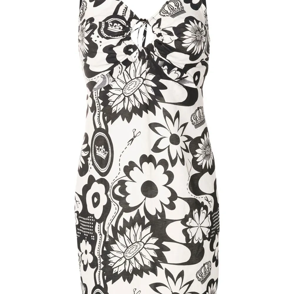 Платье мини с цветочным принтом