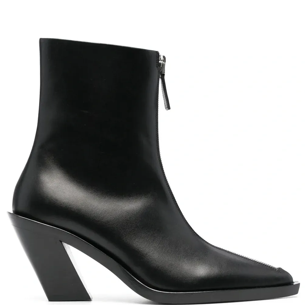 Ботильоны на блочном каблуке