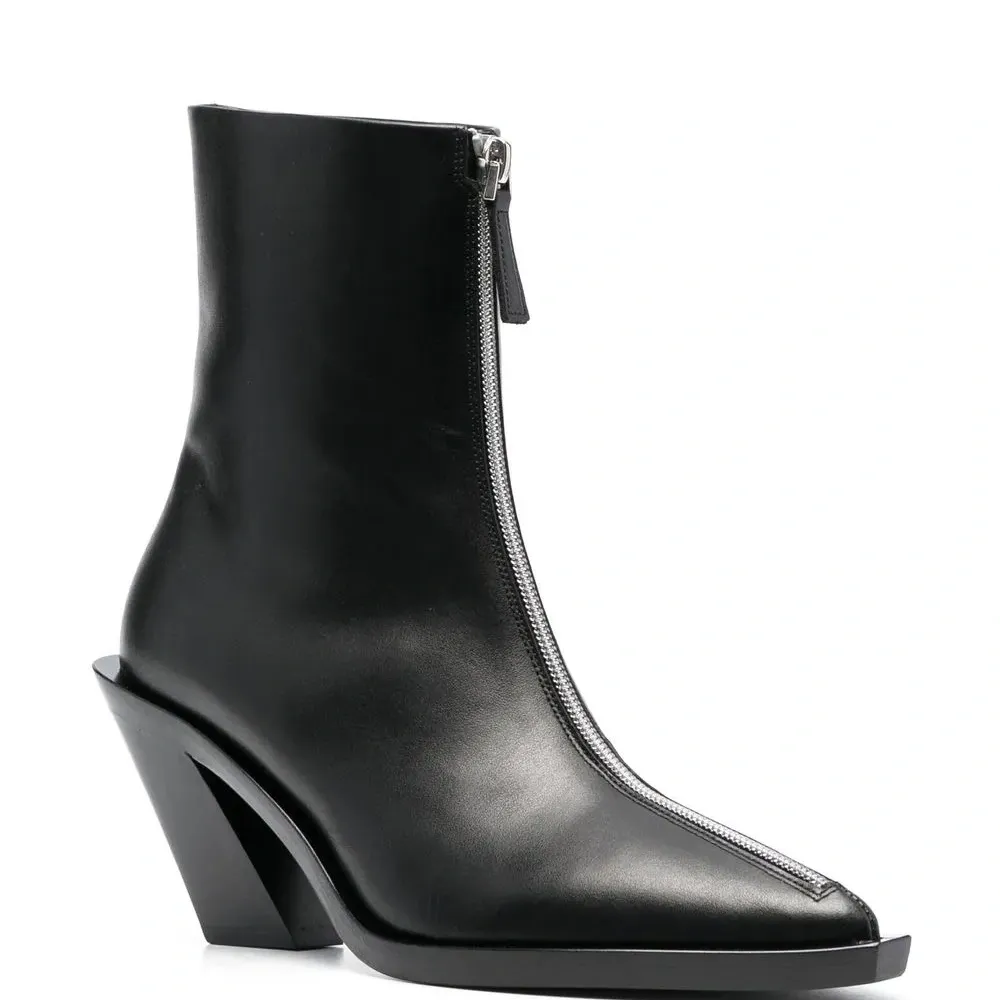 Ботильоны на блочном каблуке