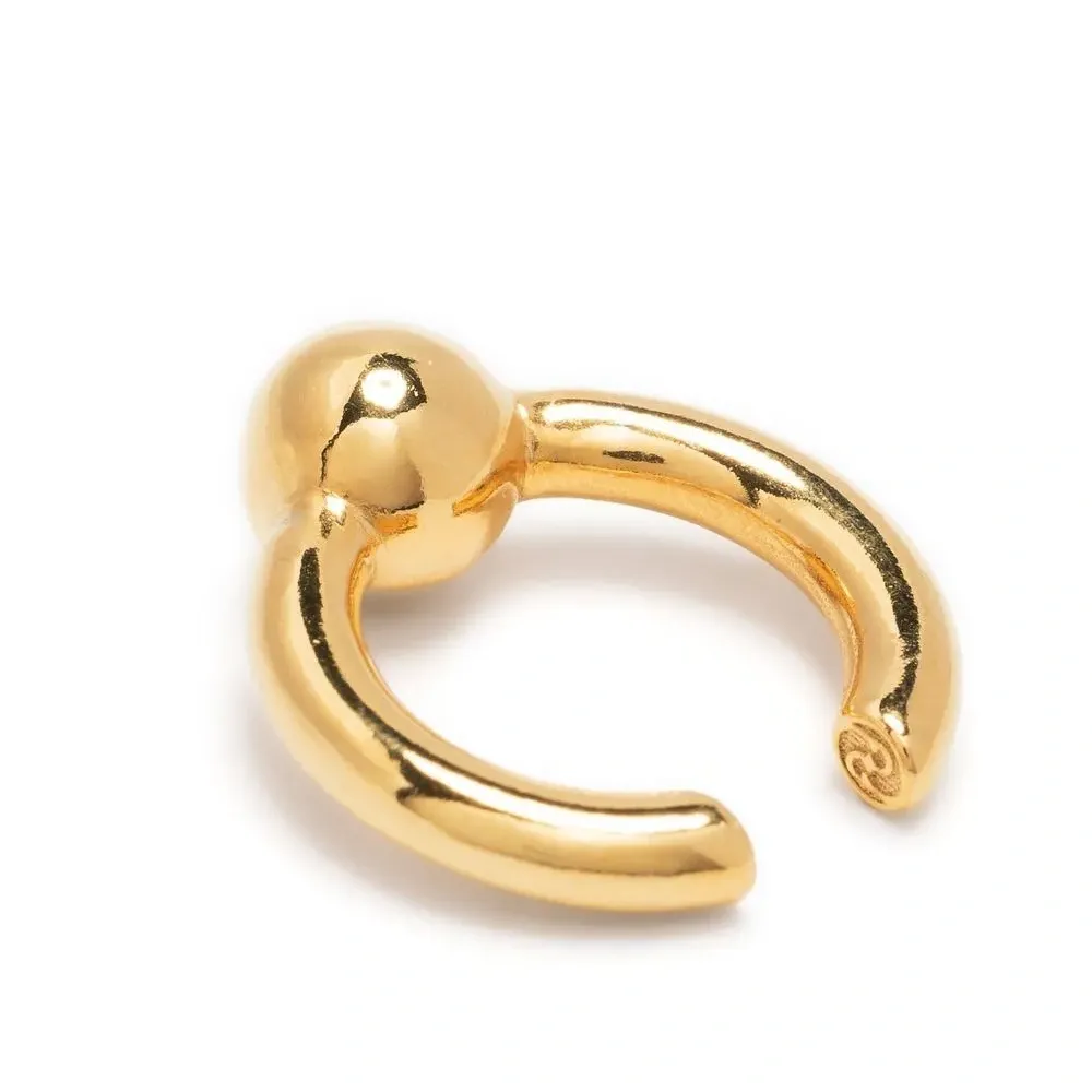 Позолоченная серьга-кафф