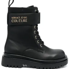 Ботинки в стиле милитари с логотипом Ботинки в стиле милитари с логотипом