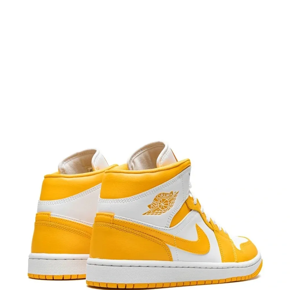Кроссовки Jordan 1 Mid White / University Gold