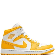 Кроссовки Jordan 1 Mid White / University Gold Кроссовки Jordan 1 Mid White / University Gold