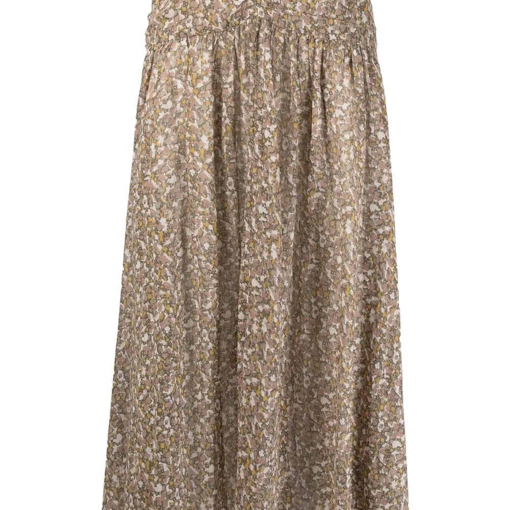 Расклешенная юбка миди с вышивкой Расклешенная юбка миди с вышивкой