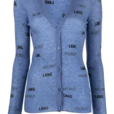 Кардиган в рубчик с логотипом Кардиган в рубчик с логотипом